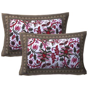 100% Cotton Printed Pillow Cover Set(2 Pieces)-27"x17" 1