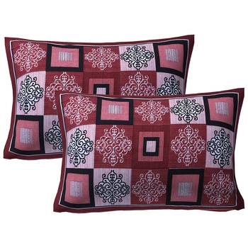 100% Cotton Printed Pillow Cover Set(2 Pieces)-27"x17" 1