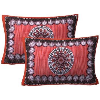 100% Cotton Printed Pillow Cover Set(2 Pieces)-27"x17" 1