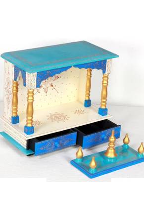 Blue Color Beautiful Pooja Temple 4