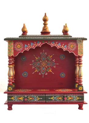 Red Color Pooja Mandir 1