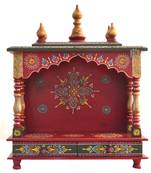 Red Color Pooja Mandir