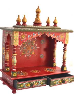 Red Color Pooja Mandir 3
