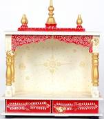 White And Red Color Beautiful Pooja Temple