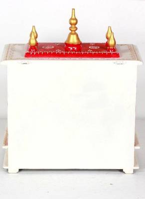White And Red Color Beautiful Pooja Temple 3