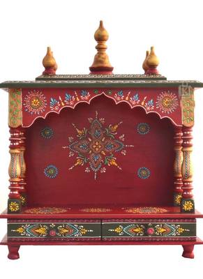 Red Color Home Pooja Temple 1