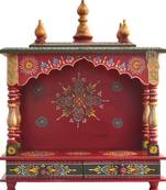 Red Color Home Pooja Temple