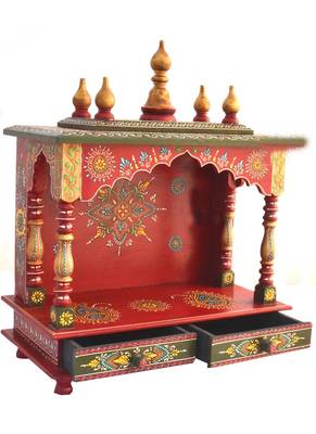 Red Color Home Pooja Temple 2