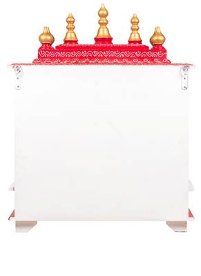 White And Red Color Beautiful Pooja Temple 3