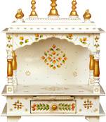 White Color Wooden Temple