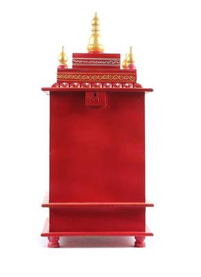 Red Color Designer Wooden Temple 2