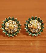Green Pearl Studs