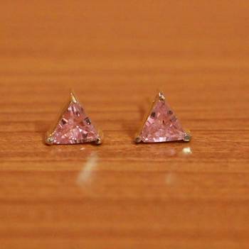 Pink Onyx Studs 1