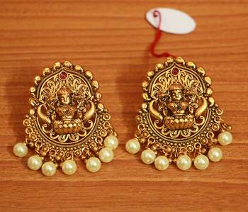 Gold Pearl Danglers-Drops 1