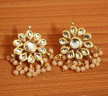 Faun Crystal Kundan Meenakari Studs 1