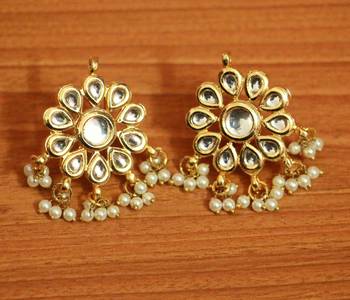 White Pearl Earrings 2