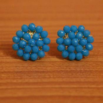 Turquoise Swarovski Crystal Studs 1