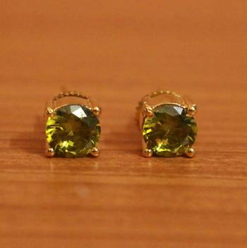 Green Garnet Studs 1