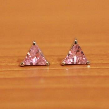Pink Onyx Studs 1