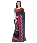Women   s  grey Lilen Cotton Digital Printed Designer Saree