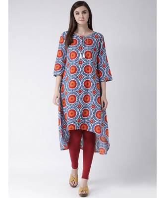 Women Cotton A-line Kurta 1