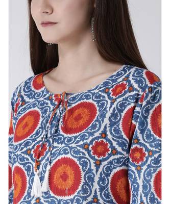 Women Cotton A-line Kurta 6