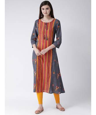 Women Cotton Flared Kurta 1