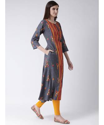 Women Cotton Flared Kurta 3
