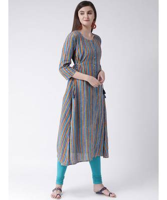 Women Cotton Flared Kurta 3
