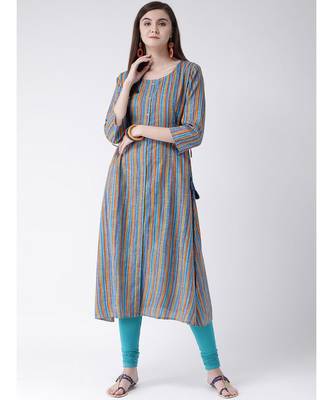 Women Cotton Flared Kurta 5