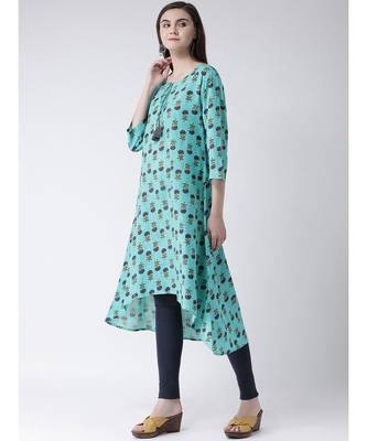 Women Cotton A-line Kurta 2