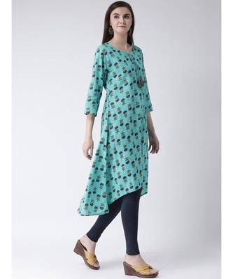 Women Cotton A-line Kurta 3