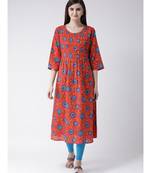 Women Cotton Flared Kurta