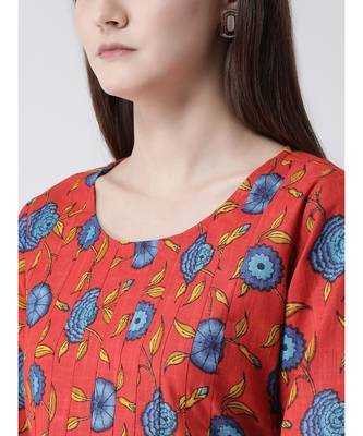 Women Cotton Flared Kurta 6