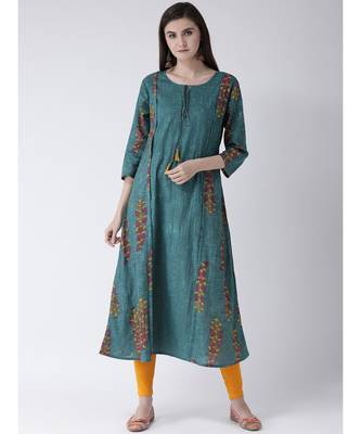 Women Cotton Flared Kurta 1