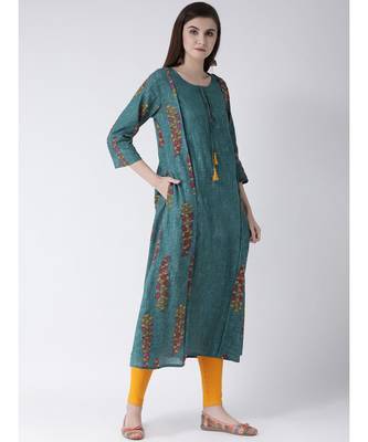 Women Cotton Flared Kurta 3