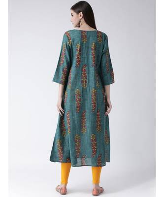 Women Cotton Flared Kurta 4