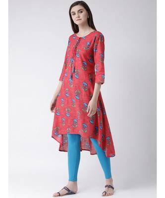 Women Cotton A-line Kurta 2