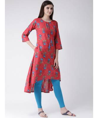 Women Cotton A-line Kurta 3