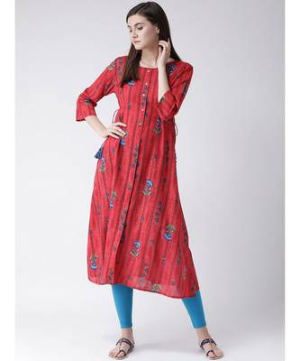 Women Cotton Flared Kurta 1