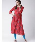Women Cotton Flared Kurta