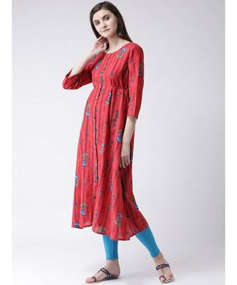 Women Cotton Flared Kurta 2