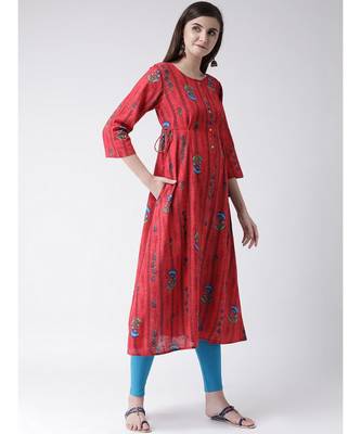Women Cotton Flared Kurta 3