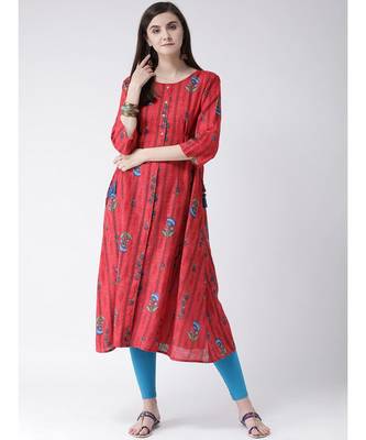 Women Cotton Flared Kurta 5