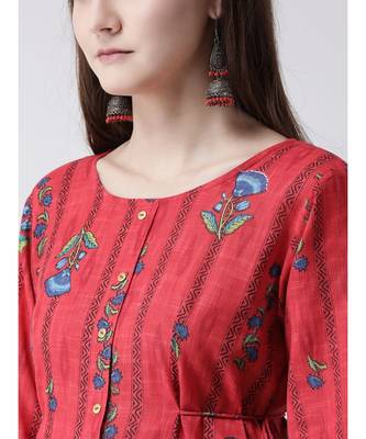 Women Cotton Flared Kurta 6