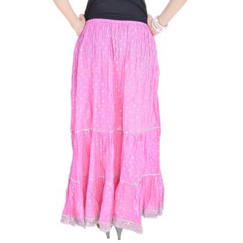 Baby-pink printed cotton skirts 2