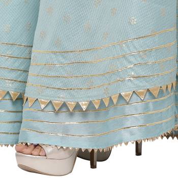 Turquoise printed cotton skirts 5