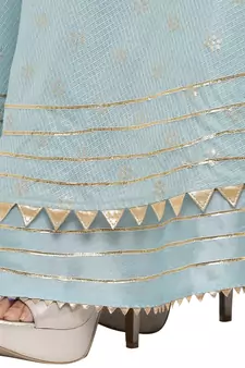 Turquoise printed cotton skirts
