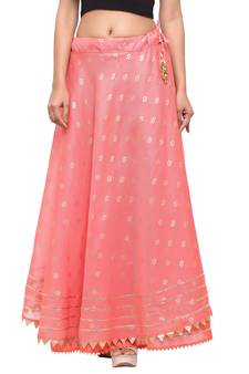 Pink printed cotton skirts