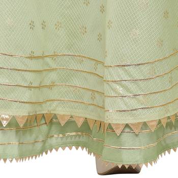 Green printed cotton skirts 5